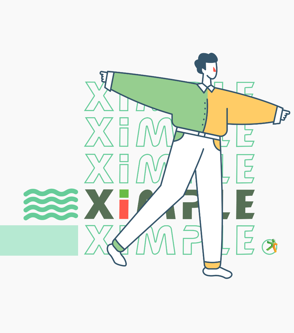 極簡科技關於區塊插圖
